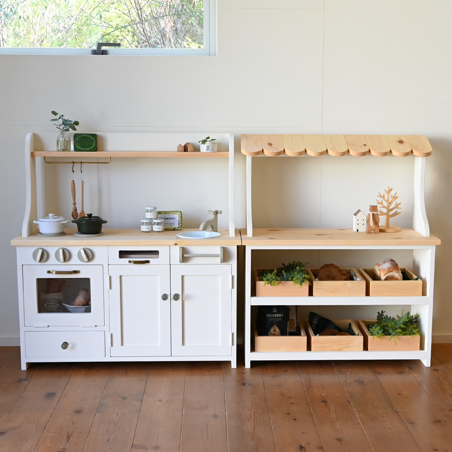 マルシェ棚と＋ままごとキッチン